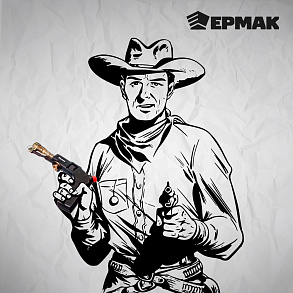 ЕРМАК Горелка газовая автоматическая пьезо с резьбовым соед., широк.сопло 26,5х10,5х5,5см